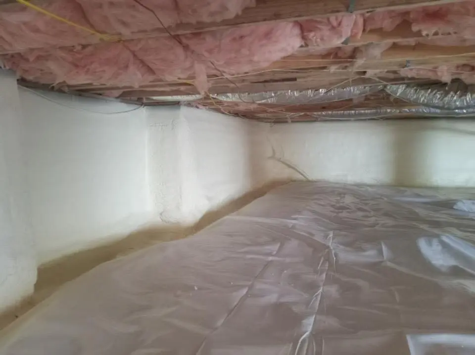 Crawl space encapsulation with closed-cell spray foam for Storm Damage Roof Repair in Show Low